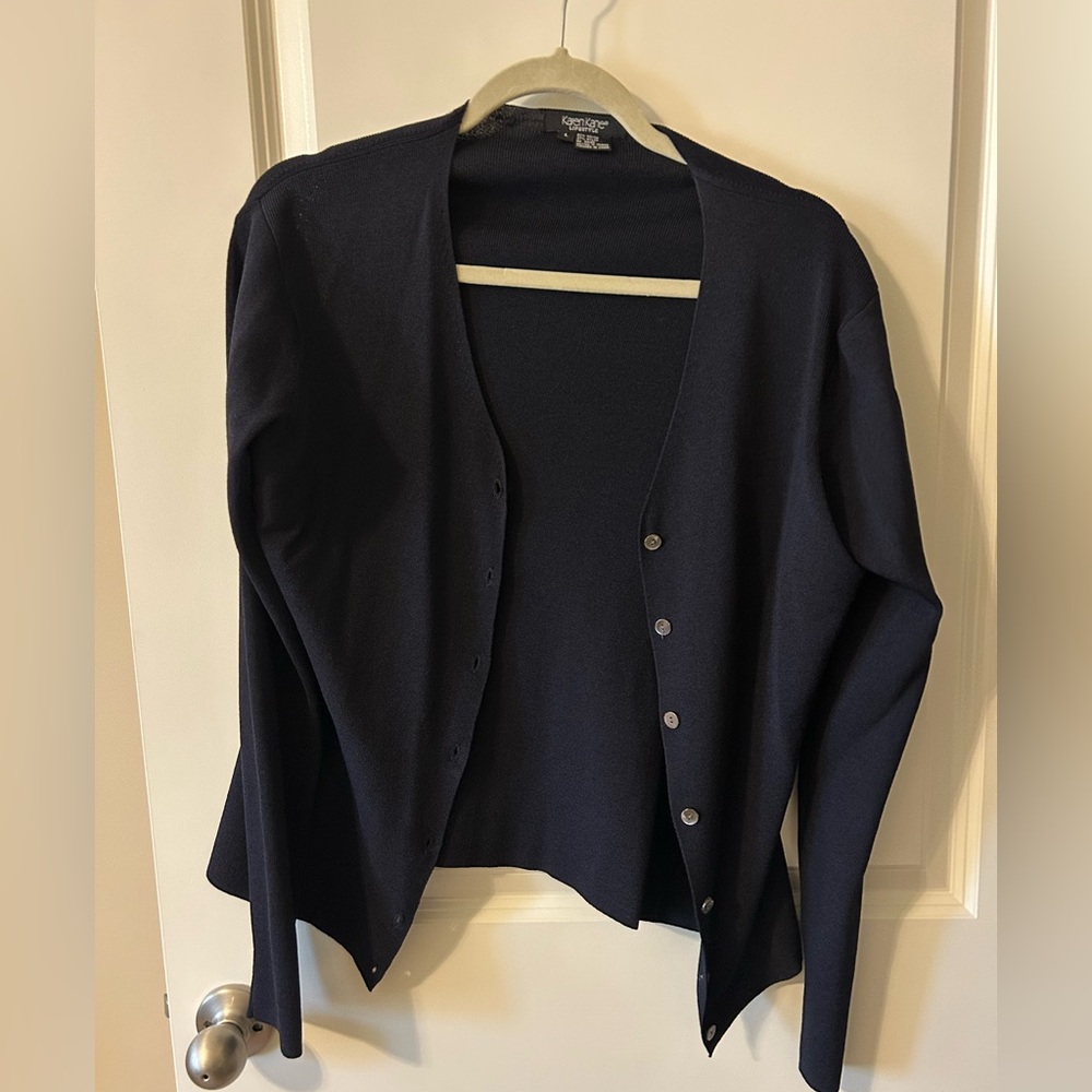 Karen Kane Navy Blue Cardigan Sweater